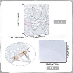1 шт. подарочные пакеты из бумаги с принтом бабочек и ручками из ленты&nbsp;ABAG-SP0001-10A