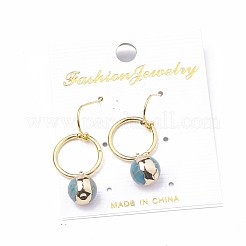 Серьги из натурального регалита / имперская яшма / морской осадок EJEW-S202-009A