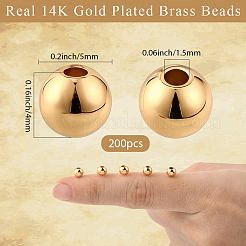 200 шт. латунные распорные бусины для покрытия стойки&nbsp;KK-PA0001-03C-G