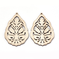 Gros pendentifs en bois non teint&nbsp;X-WOOD-T008-40