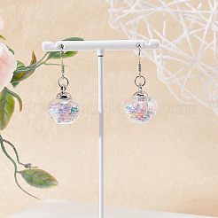 キットを作るDIYペンダントベイル  ガラス瓶とccbプラスチックビーズキャップペンダントベイル付き  ミックスカラー  6.5x7.5mm  穴：2mm  36個/箱&nbsp;DIY-FH0001-36