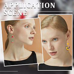 48 шт. 4-х стилевых латунных французских крючка с катушкой и шариком KK-BBC0007-52