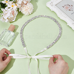 1 шт. полиэстеровый и сплавный свадебный пояс со стразами для украшения банкетного платья DIY-ME0001-73