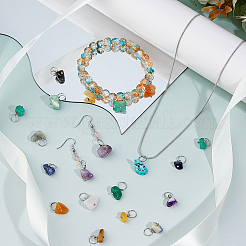 84 шт. 7-х цветные подвески из натуральных и синтетических камней в виде самородков&nbsp;PALLOY-FH00144