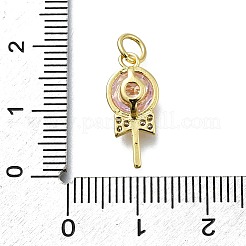 Латунные микро проложить кубического циркония подвески KK-K400-42G-02