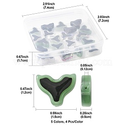 20шт 5 цвета стеклянные бусины&nbsp;GLAA-FS0002-51