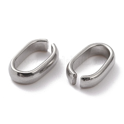 変色しない304ステンレススチール製クイックリンクコネクター  オーバル  ステンレス鋼色  12x8x3mm  内径：10x5mm&nbsp;STAS-G243-17P