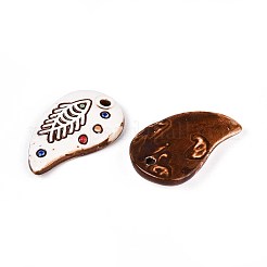 Ручной работы фарфора большие кулоны PORC-T133-46