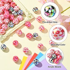 50 шт. акриловые бусины с УФ-покрытием&nbsp;MACR-CJ0001-99