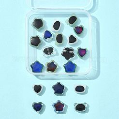 20 шт. 10 стиля двухцветные стеклянные бусины для настроения&nbsp;GLAA-FS0002-30