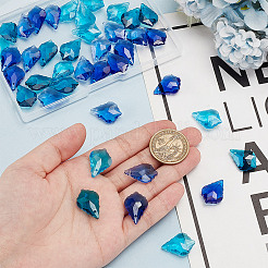 40шт 4 цвета граненые стеклянные подвески&nbsp;GLAA-GA0002-03