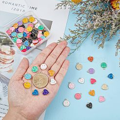 96шт 16 стиля сплава эмалевые подвески ENAM-FH0001-39