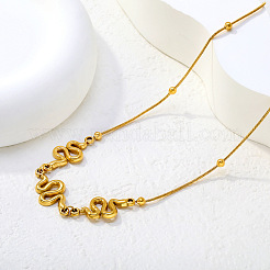 Colliers pendentifs Sanke en acier inoxydable 304 en forme de S&nbsp;WG3BA37-01