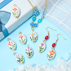 8 pendentif en porcelaine fait main&nbsp;PALLOY-SW00135
