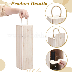 Cajas de madera para almacenar vino tinto&nbsp;CON-WH0095-234