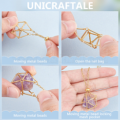 6 шт. 3-цветный мешочек из нержавеющей стали для макраме NJEW-UN0001-47