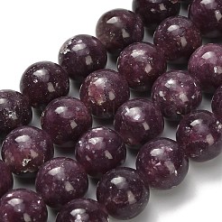 Натуральный лепидолит / пурпурный слюдяный камень бисер пряди&nbsp;G-H335-B03-12mm-A