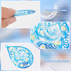 32 шт. 16 подвески из нержавеющей стали 201 STAS-PH0005-26