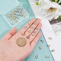 40 шт. 2-х цветные латунные трубчатые дужки&nbsp;KK-FH0003-49