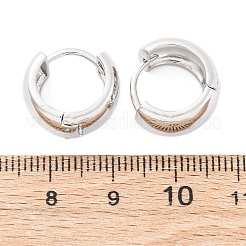 真鍮製フープピアス  ラックめっき  長持ちメッキ  鉛フリー＆カドミウムフリー  プラチナ  14x8.5mm&nbsp;EJEW-Q015-21C-P