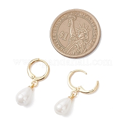 Серьги-гвоздики с жемчужной застежкой из ракушек&nbsp;EJEW-JE06905