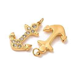 Подвески из нержавеющей стали 304 со стразами STAS-U061-13G-01