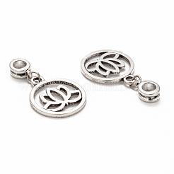 Тибетский стиль сплава с большим отверстием европейские подвески с подвесками PALLOY-JF00036