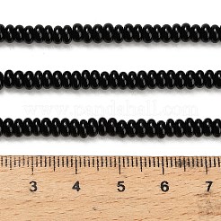 Бусины из натурального черного оникса G-L635-A01-4x2mm-01