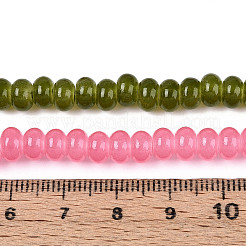 Нити стеклянных бусин из искусственного нефрита&nbsp;GLAA-T025-6mm-16