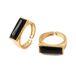 Anelli aperti in ottone con agata nera naturale per donna&nbsp;GG-CBA0B5A-04G-09