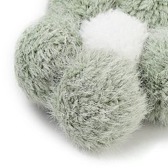 花のぬいぐるみペンダントキーホルダー  キーホルダー用の合金金具付き  財布  バックパック飾り  ダークシーグリーン  15.4cm&nbsp;KEYC-F039-07
