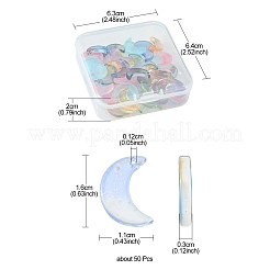 50шт стеклянные подвески градиентного цвета&nbsp;GLAA-FS0001-48