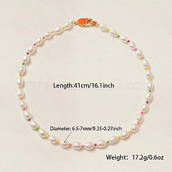 Ожерелья из бисера из натурального жемчуга для женщин BT0155-1