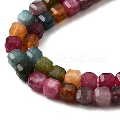 Натуральные разноцветные турмалиновые бусины G-F797-A06-01