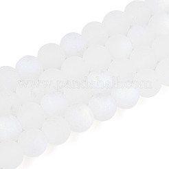 Mattierte Glasperlenstränge aus Jadeimitat&nbsp;LS-GLAA-T032-J8mm-MBB01