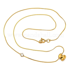 Ожерелья с подвесками из нержавеющей стали 304 с микропаве из кубического циркония NJEW-H017-01G-S