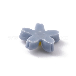 花不透明樹脂カボション  ジュエリー作りのための  ライトスチールブルー  7x7.5x2mm&nbsp;FIND-WH0034-98B