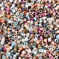 Цилиндрические стеклянные бусины Пикассо&nbsp;GLAA-T028-12A-06