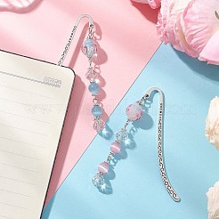 2 круглая закладка для книг ручной работы в стиле лэмпворк&nbsp;AJEW-JK00404