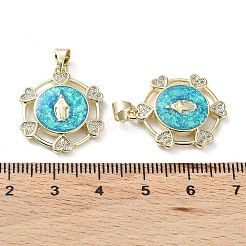 Покрытие стойки латунь микропаве прозрачные подвески из кубического циркония&nbsp;KK-C041-06D-G