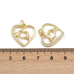 Pendentifs en laiton zircon cubique transparent&nbsp;ZIRC-I367-14G-11