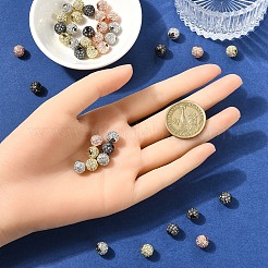 10 шт. круглые латунные бусины из микрофибры с кубическим цирконием ZIRC-YW0001-26B