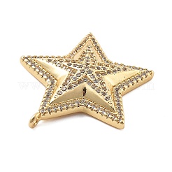 Настоящие 18к позолоченные латунные подвески с микропаве и кубическим цирконием&nbsp;KK-L209-097G