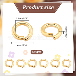 600 шт. Открытые соединительные кольца из нержавеющей стали 304 STAS-GA0001-61