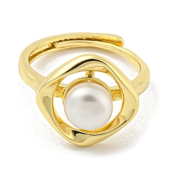 Латунные регулируемые кольца в форме ромба RJEW-H220-33G