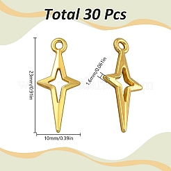 30 шт. подвески из нержавеющей стали 304 с вакуумным покрытием PVD&nbsp;FIND-SC0011-53