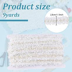 9 ярд плиссированной кружевной отделки из полиэстера OCOR-HY0001-28