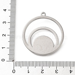 Cabochon-Fassungen für Anhänger aus Edelstahl 304&nbsp;STAS-Z201-03P