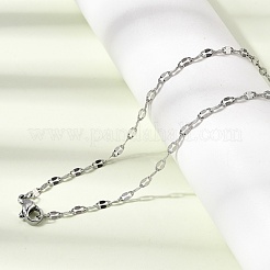 12 Stück 2.2 mm 304 Edelstahl-Halskette mit geriffelter Form für Damen und Herren&nbsp;NJEW-H093-15P