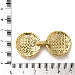 Полка покрытие плоская круглая латунь микропаве прозрачный кубический цирконий складные застежки KK-H512-08G